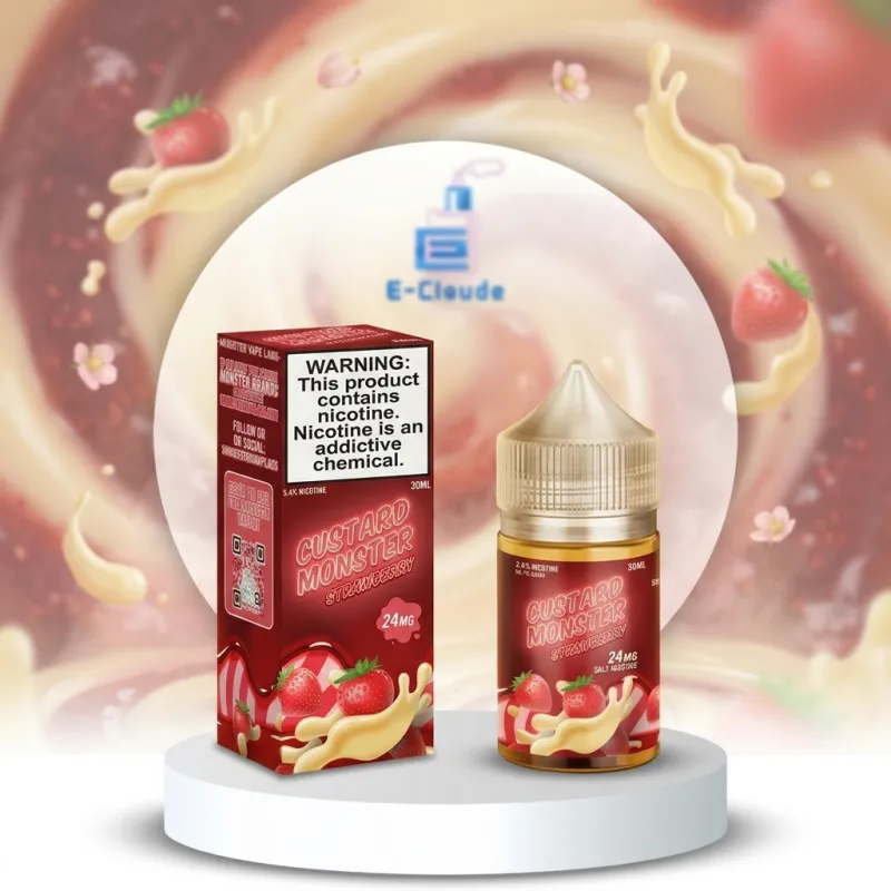 Custard Monster Salt 30ml - Strawberry 