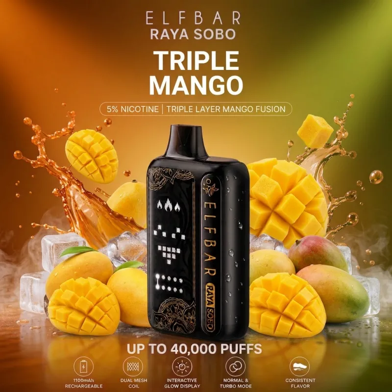Elf Bar Raya SOBO 40K Puffs – Triple Mango