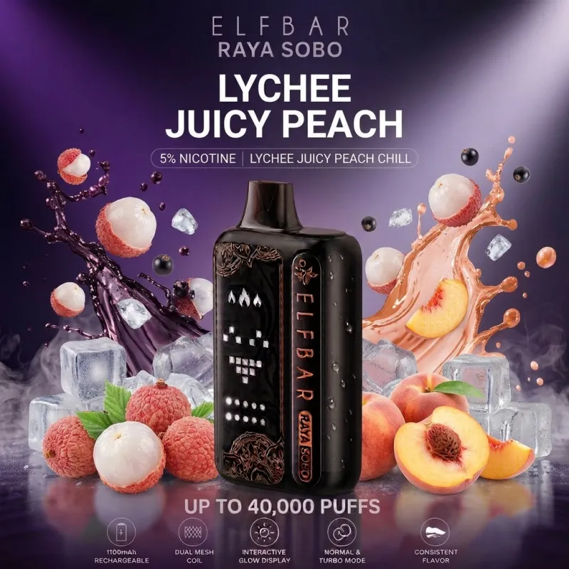 Elf Bar Raya SOBO 40K Puffs – Lychee Juicy Peach